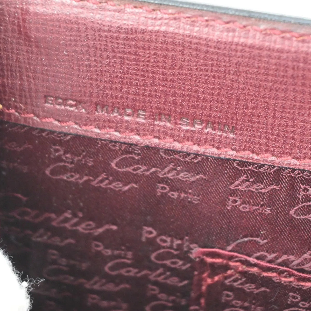 Cartier Must De Cartier Leather, Burgundy, Leather, Handbag