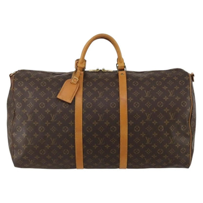 Louis Vuitton Keepall Bandoulière Monogram, Brown, Canvas, Travel Bag
