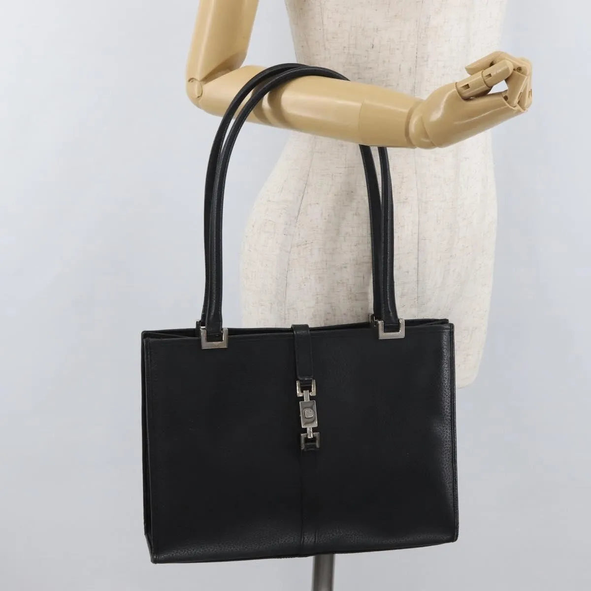 Gucci Jackie Tote Guccissima Leather, Black, Leather, Handbag