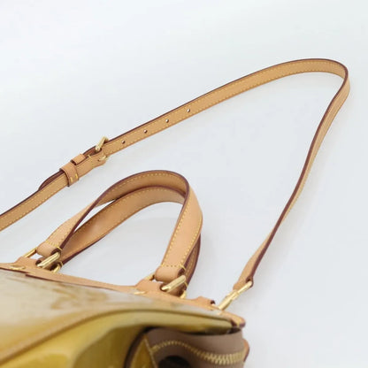 Louis Vuitton Brea Monogram Vernis, Beige, Patent Leather, Handbag