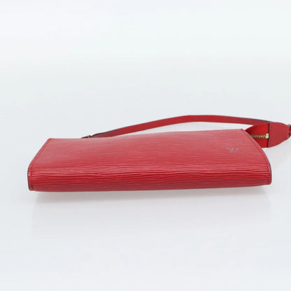 Louis Vuitton Pochette Accessoires Epi, Red, Leather, Clutch