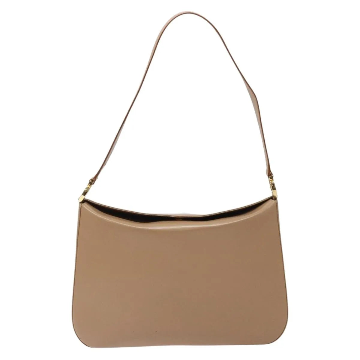 Salvatore Ferragamo Gancini Leather, Beige, Leather, Shoulder Bag
