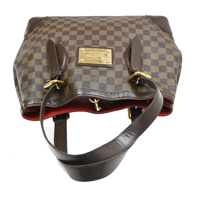 Louis Vuitton Hampstead Damier, Brown, Canvas, Tote Bag