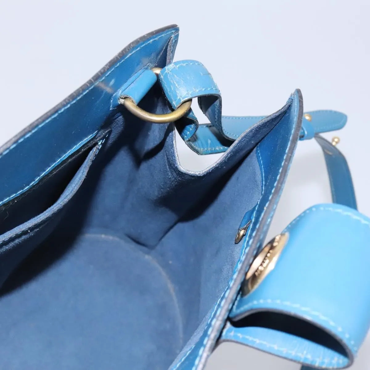 Louis Vuitton Cluny Epi Leather, Blue, Leather, Shoulder Bag