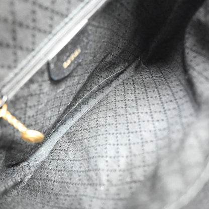 Gucci Vintage Bamboo Suede, Black, Suede, Backpack