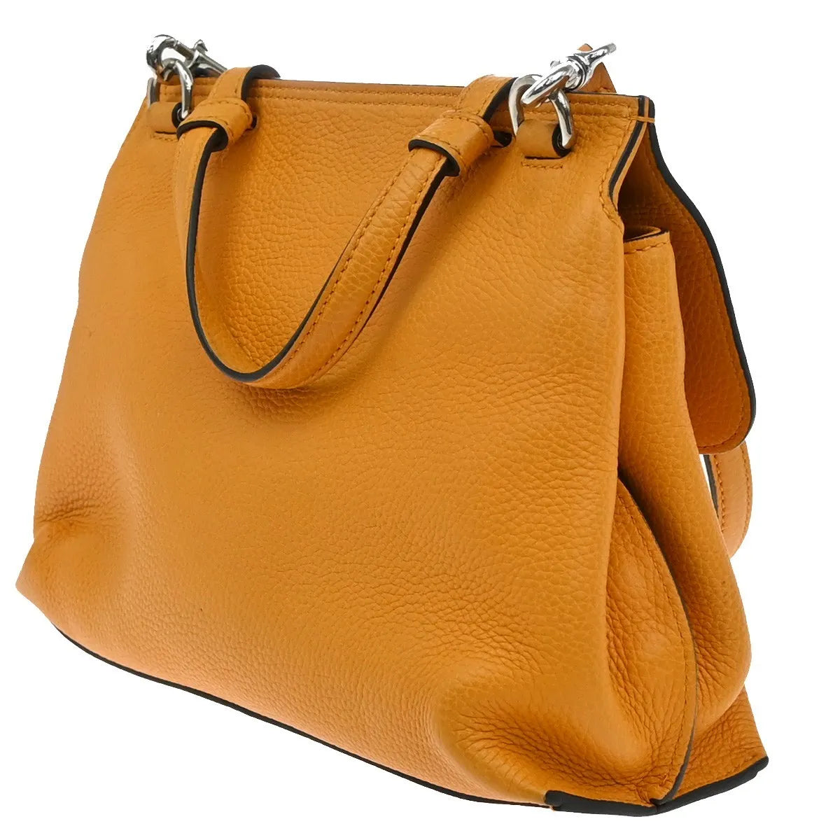 Gucci Bamboo Daily Top Handle Leather, Orange, Leather, Handbag
