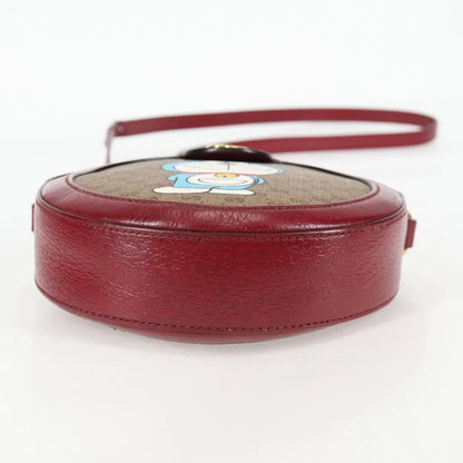 Gucci Doraemon Round Printed Mini GG Coated Canvas, Beige, Canvas, Shoulder Bag