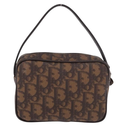 Christian Dior Vintage Trotter Diorissimo Canvas, Brown, Canvas, Clutch