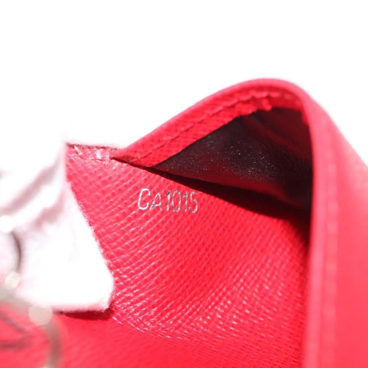 Louis Vuitton Agenda Cover Damier, Red, Leather, Clutch
