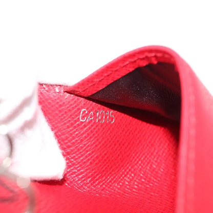 Louis Vuitton Agenda Cover Damier, Red, Leather, Clutch