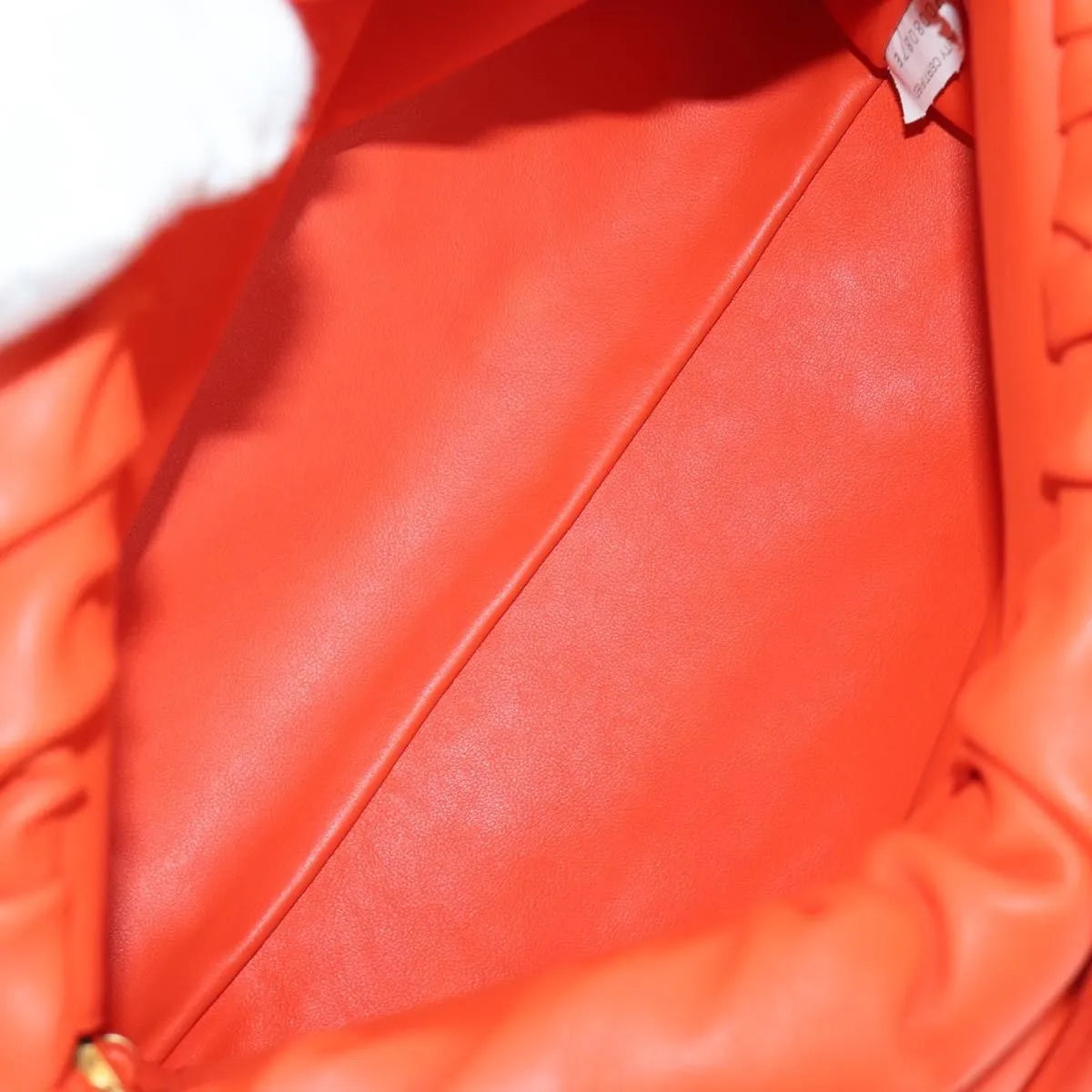 Bottega Veneta The Chain Leather, Orange, Leather, Shoulder Bag