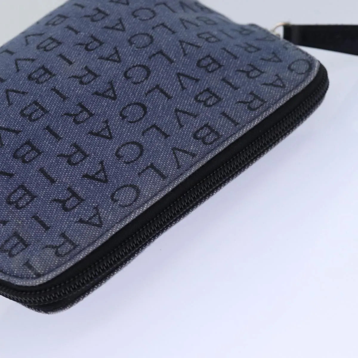 Bvlgari Pouch Canvas, Blue, Canvas, Clutch