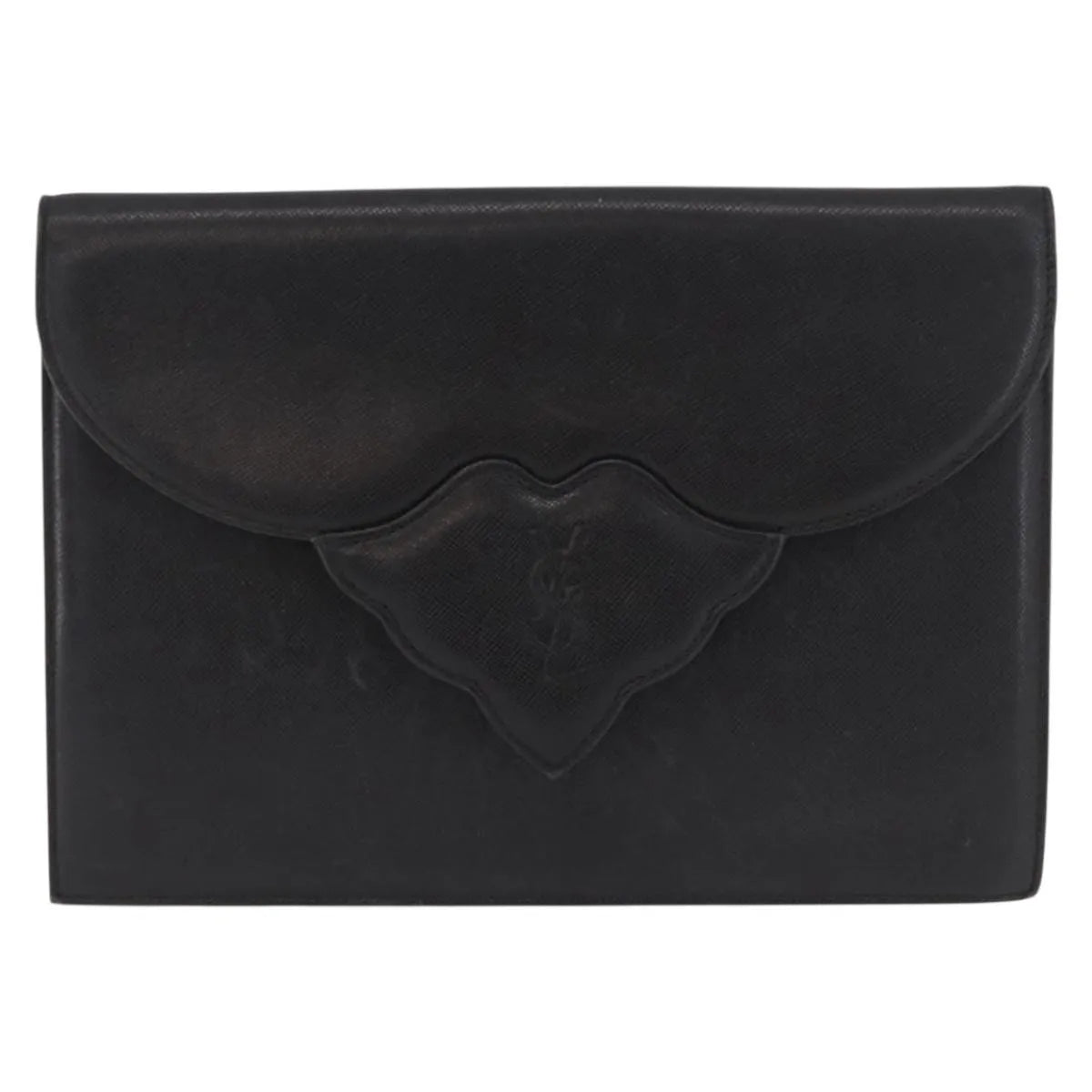 Saint Laurent Vintage Leather, Black, Leather, Clutch