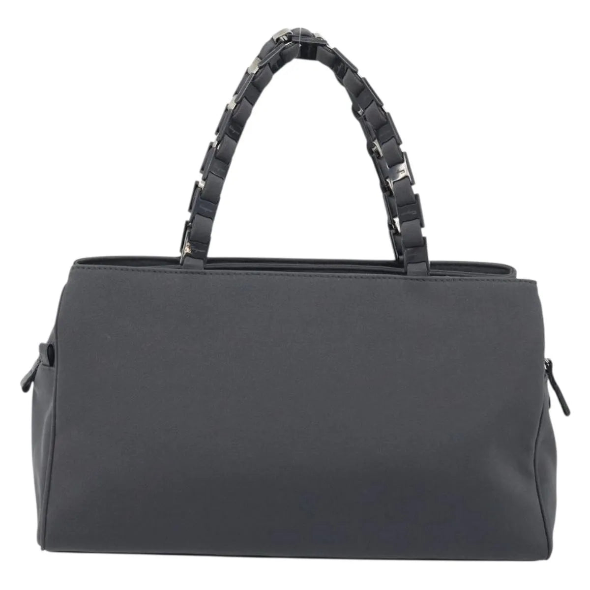 Salvatore Ferragamo Vala Canvas, Gray, Canvas, Handbag