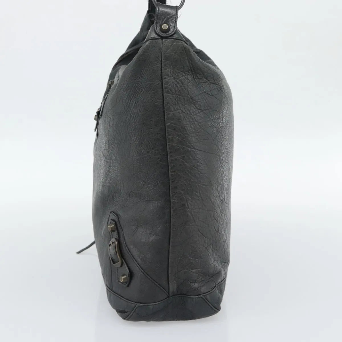 Balenciaga Giant Studs Day Hobo Leather, Green, Leather, Shoulder Bag