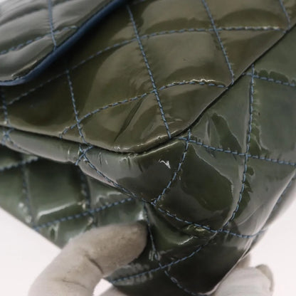 Chanel Reissue 2.55 Flap Quilted Patent, Green, Metal, Shoulder Bag