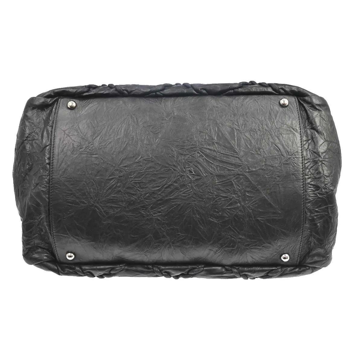 Chanel Ultra Stitch Chain Tote Quilted Calfskin, Black, Leather, Tote Bag