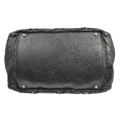 Chanel Ultra Stitch Chain Tote Quilted Calfskin, Black, Leather, Tote Bag