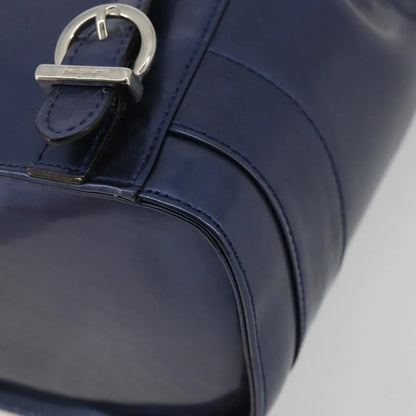 Salvatore Ferragamo Vala Patent Leather, Navy, Patent Leather, Backpack