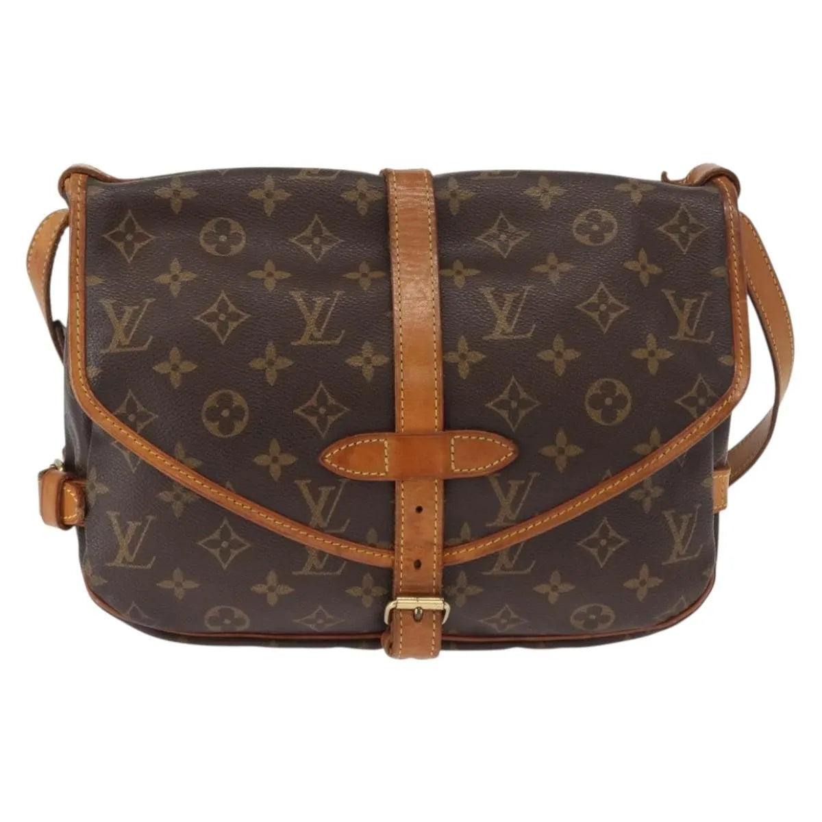 Louis Vuitton Saumur Monogram Canvas, Brown, Canvas, Shoulder Bag
