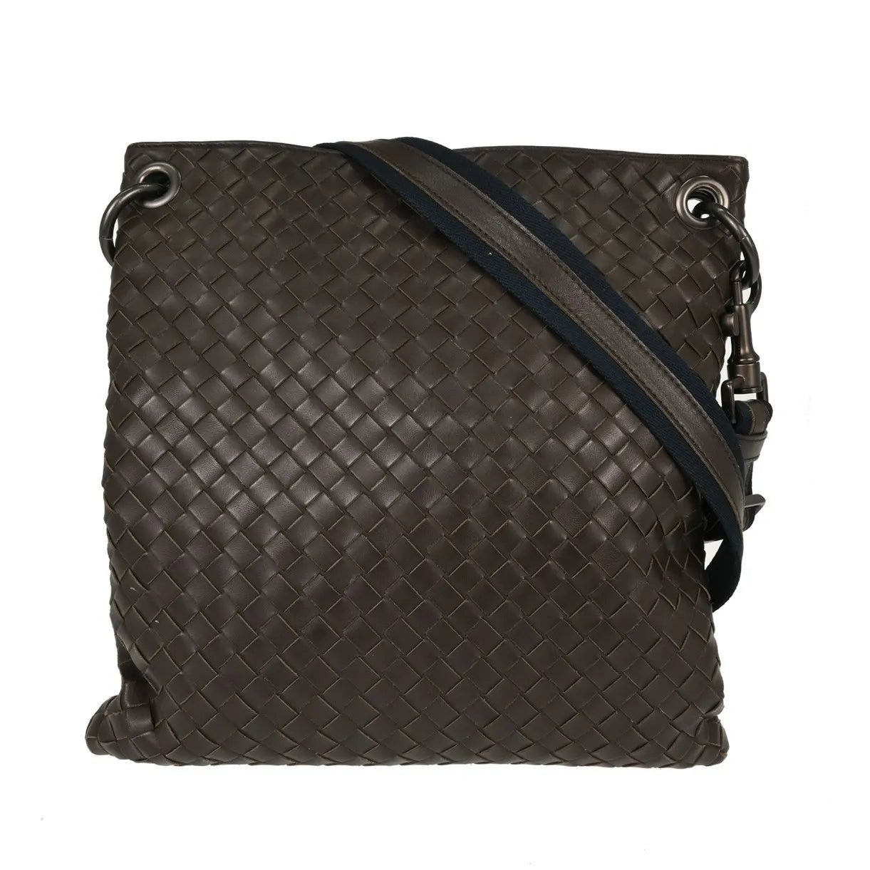 Bottega Veneta Intrecciato Shoulder Leather, Brown, Leather, Shoulder Bag