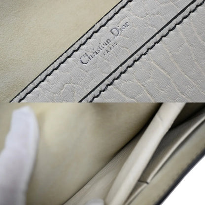 Christian Dior J'Adior Flap Canyon Grained Lambskin with Mosaic Detail, White, Leather, Shoulder Bag