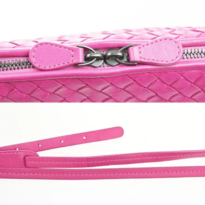 Bottega Veneta Nodini Intrecciato Nappa, Pink, Leather, Shoulder Bag