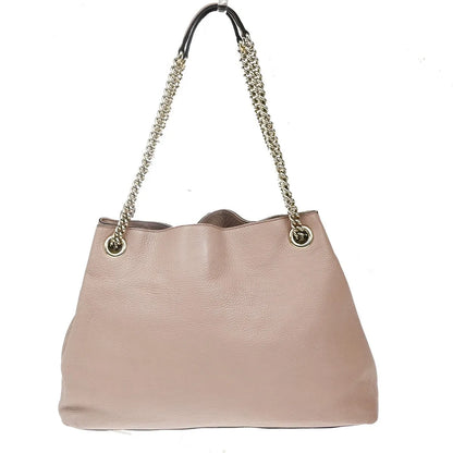 Gucci Soho Chain Strap Leather, Pink, Leather, Shoulder Bag