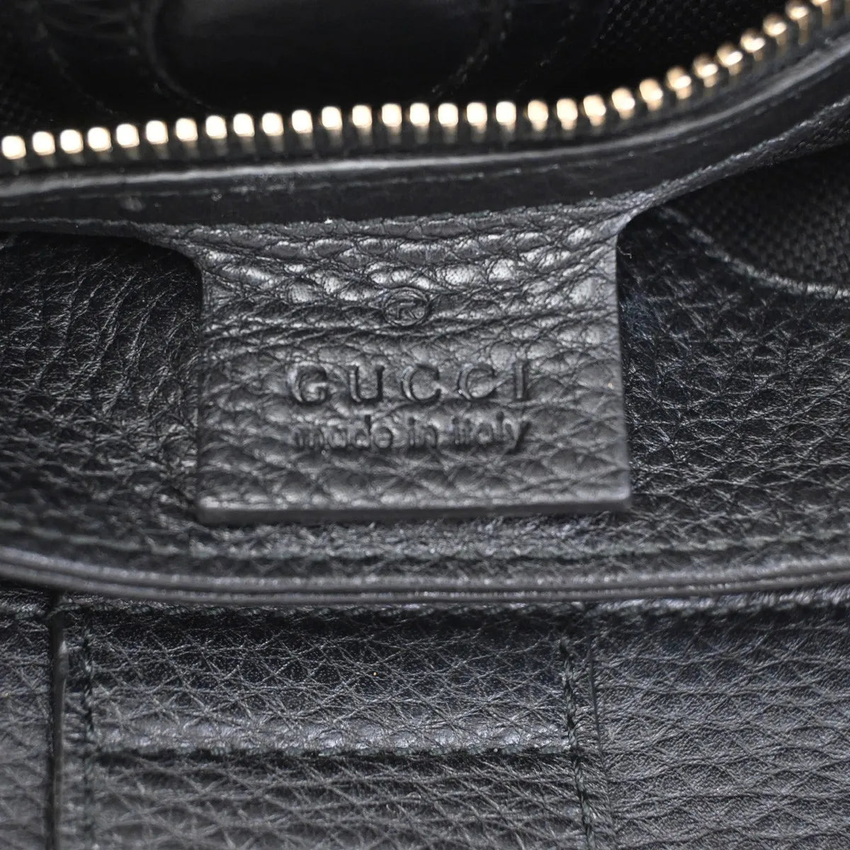 Gucci Bamboo shopper Leather, Black, Leather, Handbag