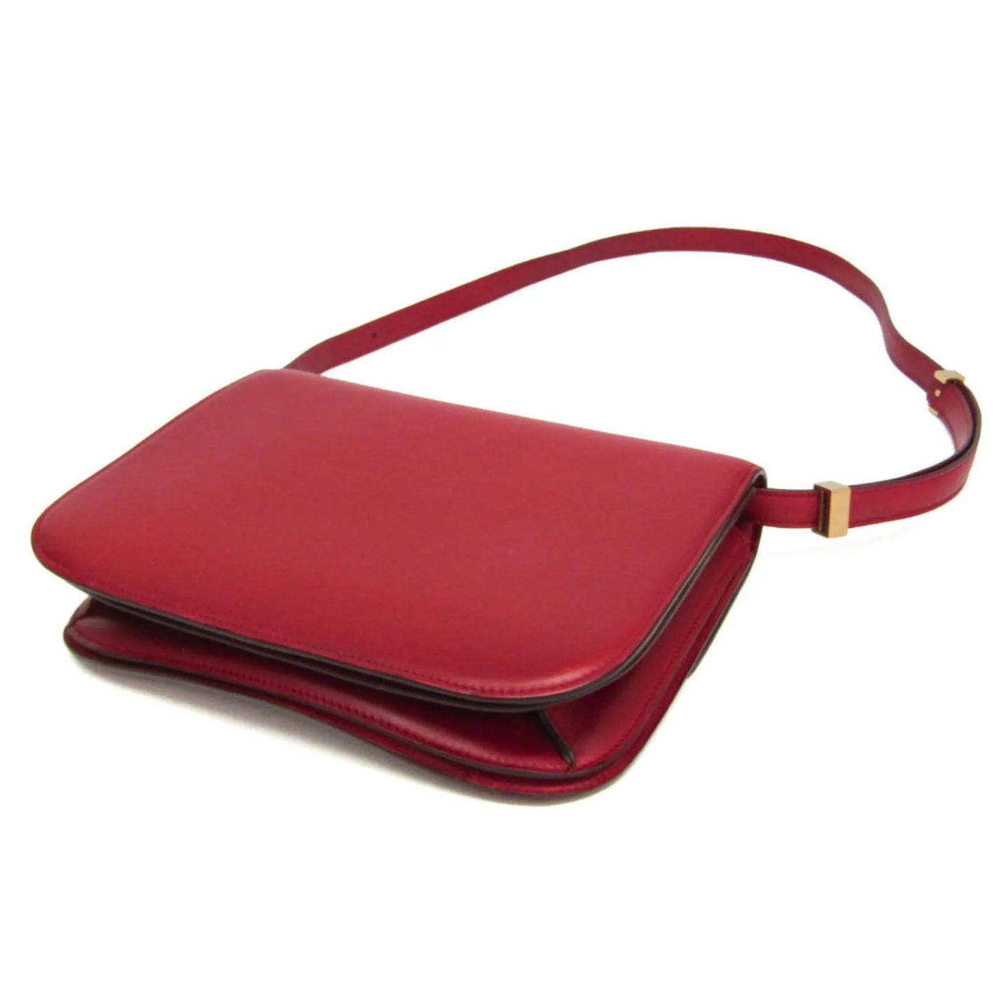 Celine Classic Box Smooth Leather, Red, Calfskin, Handbag