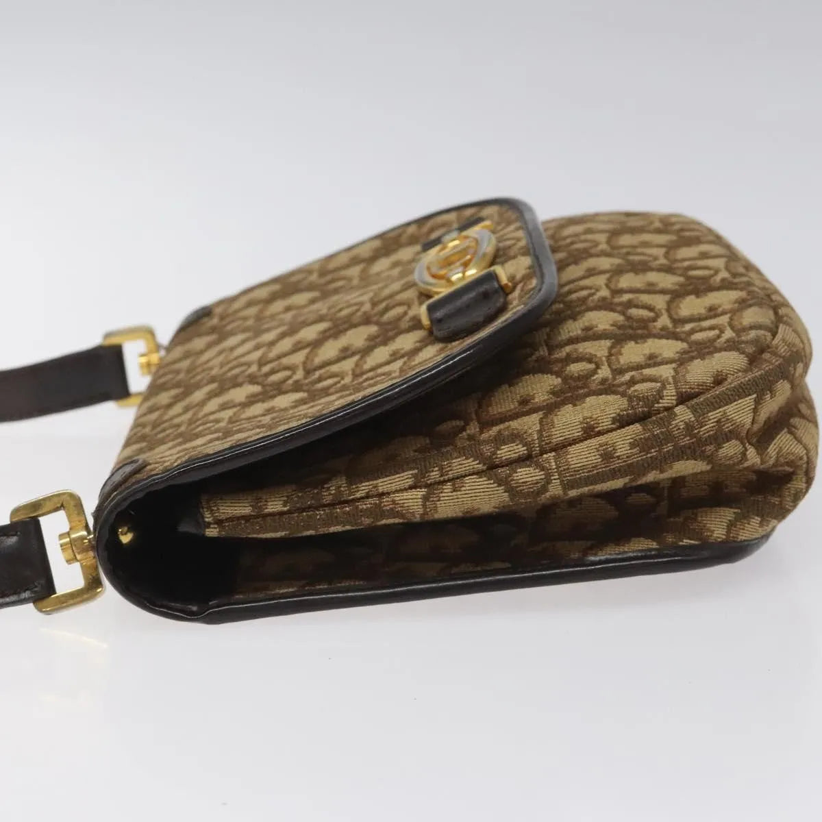 Christian Dior Vintage Trotter Canvas, Brown, Canvas, Shoulder Bag