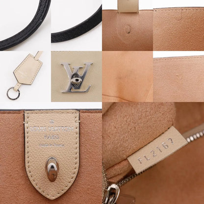 Louis Vuitton Lockme Cabas Leather, Beige, Leather, Tote Bag