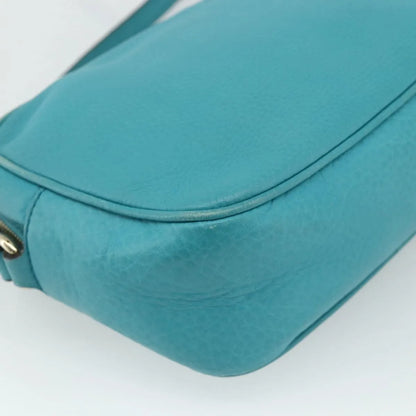 Gucci Soho Disco Leather, Blue, Leather, Shoulder Bag
