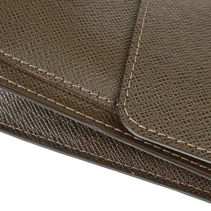 Louis Vuitton Belaia Clutch Taiga Leather, Brown, Leather, Clutch