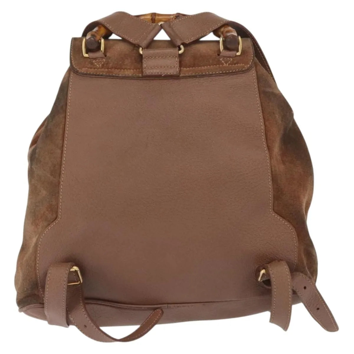 Gucci Vintage Bamboo Suede, Brown, Suede, Backpack