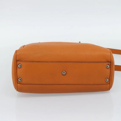 Gucci Bamboo shopper Leather, Orange, Leather, Handbag