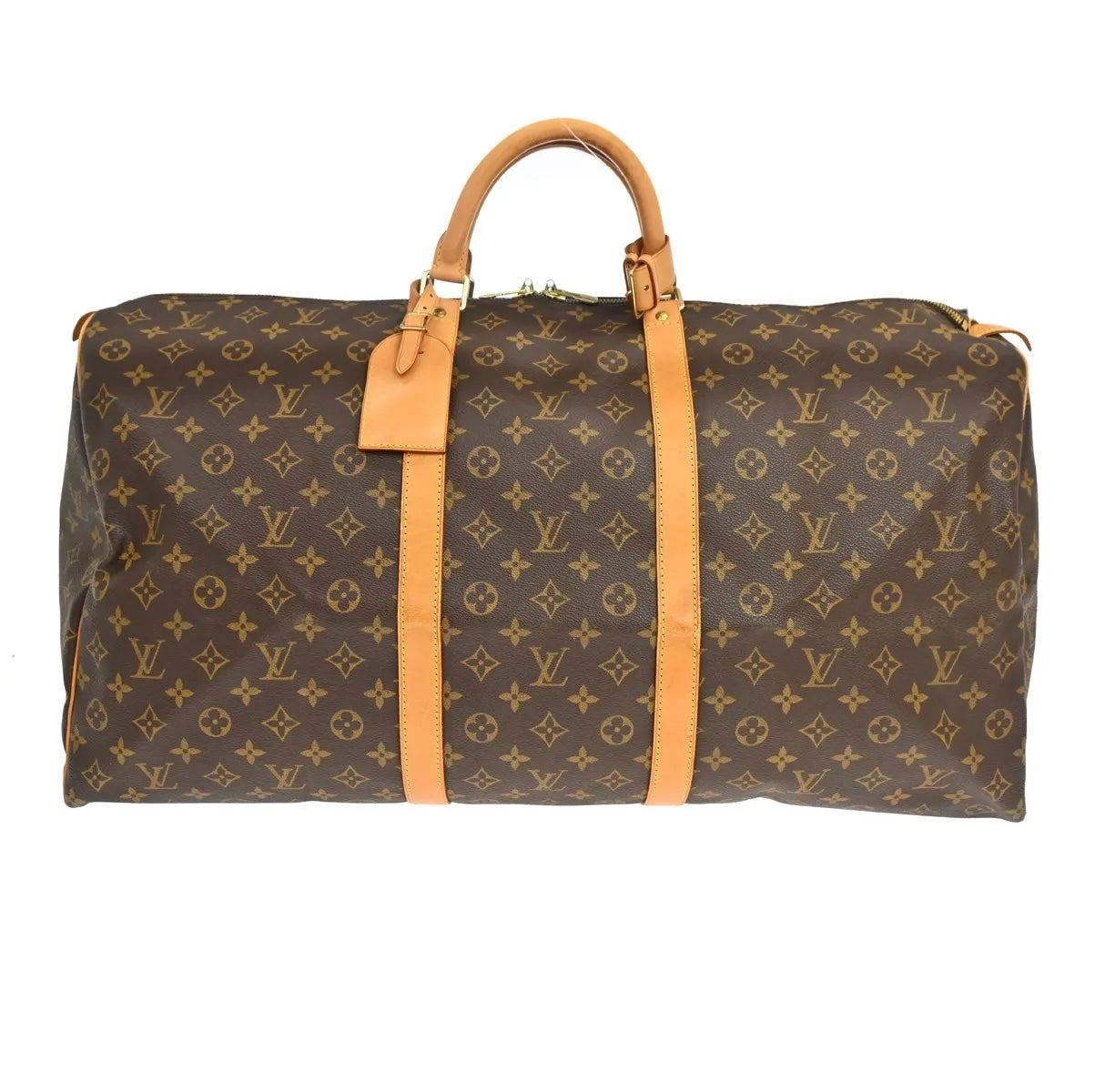 Louis Vuitton Keepall Monogram, Brown, Canvas, Travel Bag