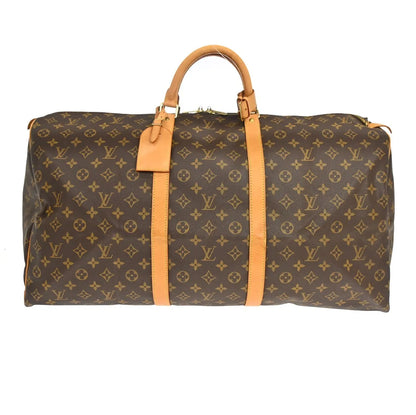Louis Vuitton Keepall Monogram, Brown, Canvas, Travel Bag