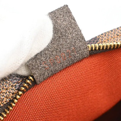 Louis Vuitton Trousse Make Up Damier, Brown, Canvas, Clutch