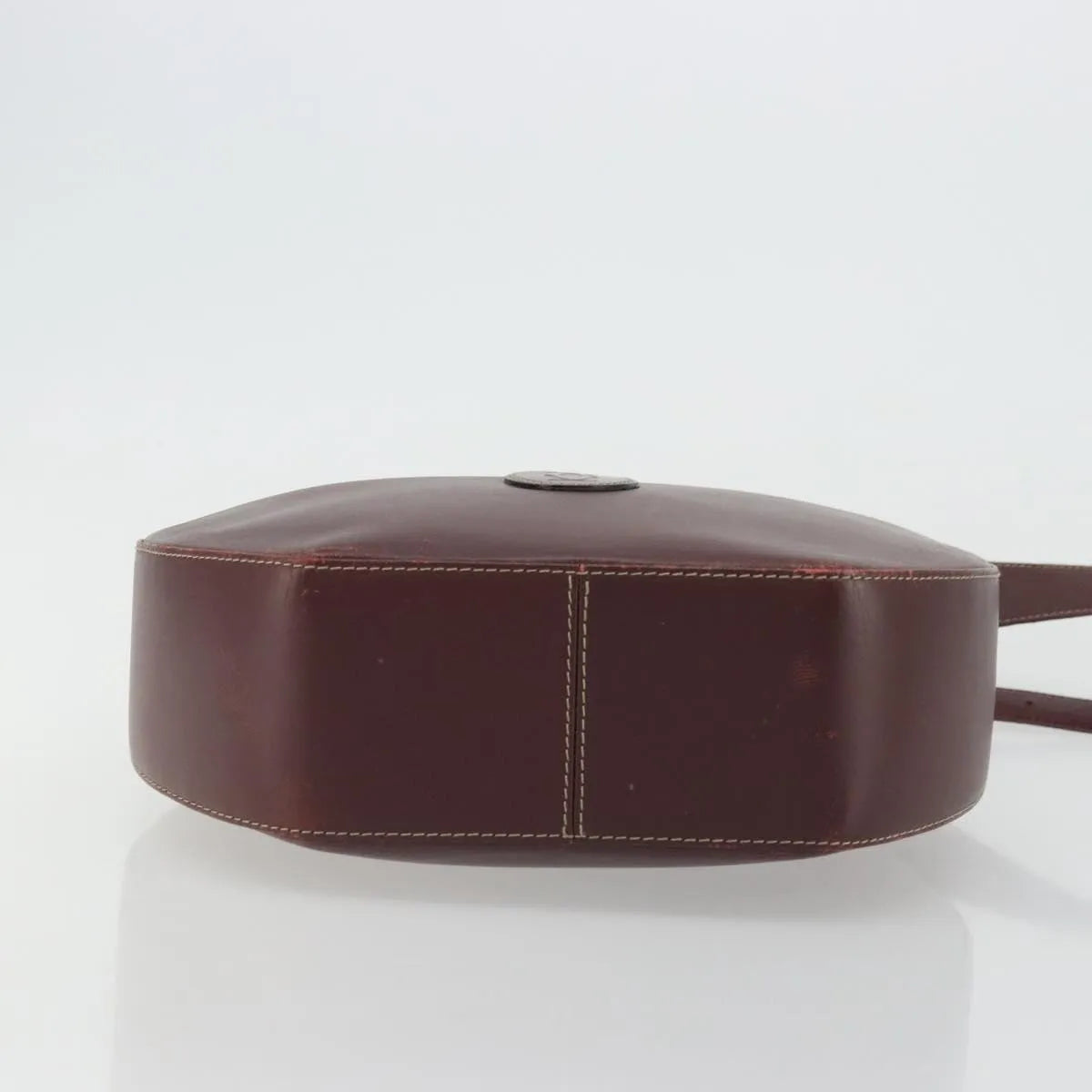 cartier Vintage must de Cartier Leather, Burgundy, Leather, Shoulder Bag