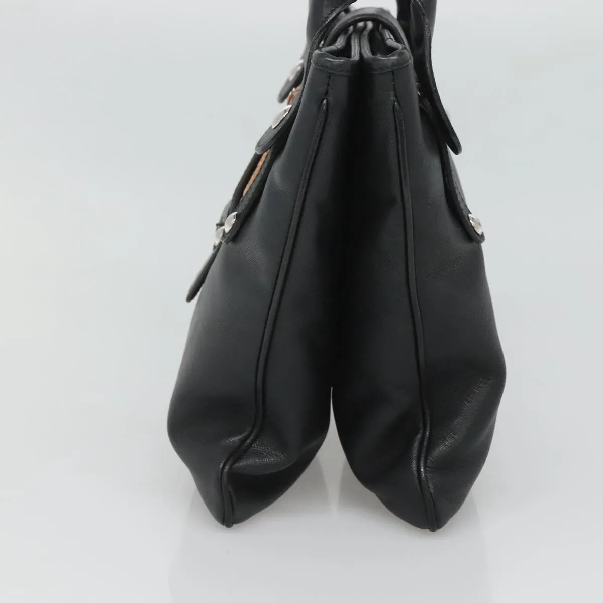 Salvatore Ferragamo Gancini Leather, Black, Leather, Handbag