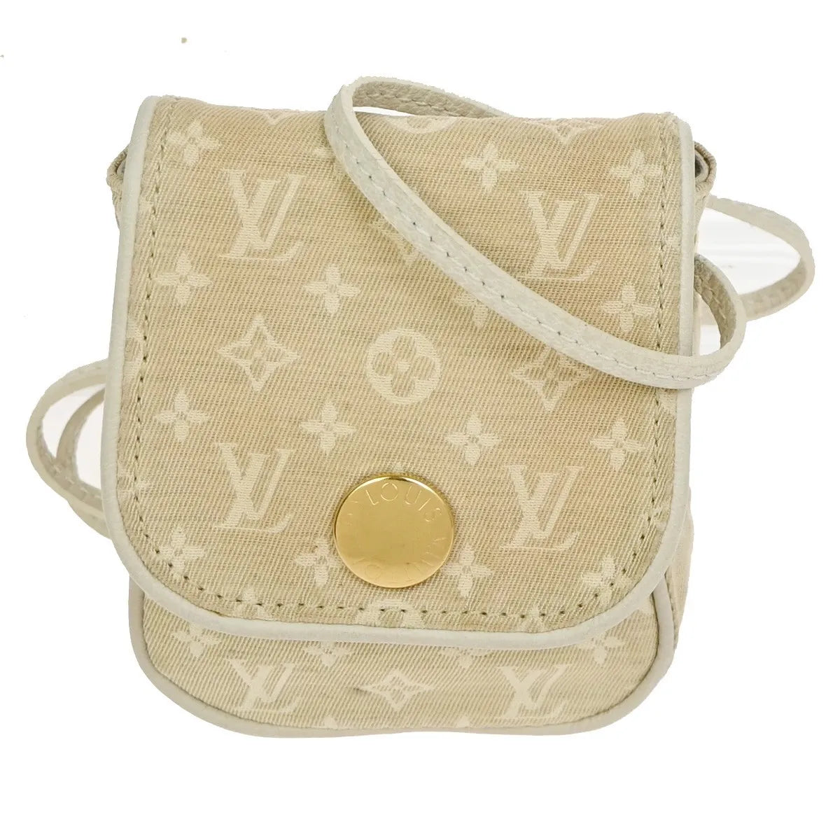 Louis Vuitton Cancun Pochette Monogram Mini Canvas, Beige, Canvas, Clutch