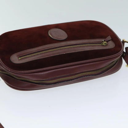 cartier Vintage must de Cartier Suede, Burgundy, Suede, Shoulder Bag
