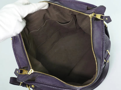 Louis Vuitton Stellar Mahina Leather, Purple, Leather, Handbag