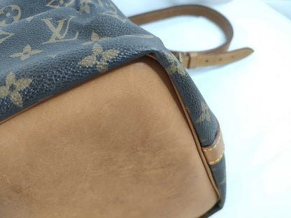 Louis Vuitton Petit Noe Monogram Canvas, Brown, Canvas, Shoulder Bag