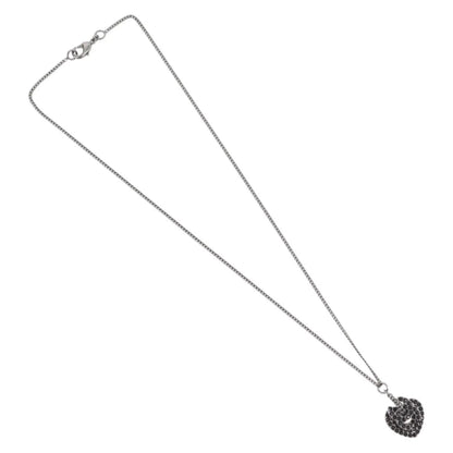 Chanel Coco Long Metal with Faux Pearls and Crystals, Black, Metal, Necklace
