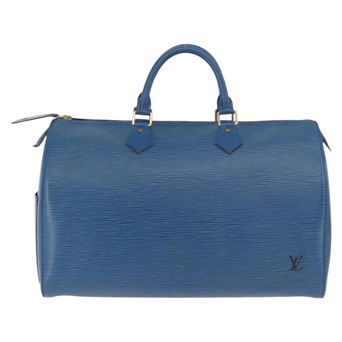 Louis Vuitton Speedy Epi Leather, Blue, Leather, Handbag