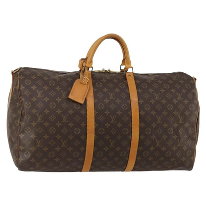 Louis Vuitton Keepall Bandoulière Monogram, Brown, Canvas, Travel Bag