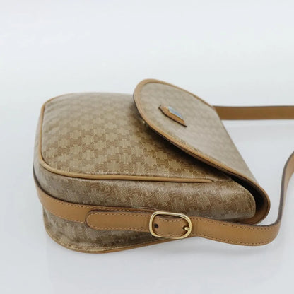 Celine Vintage Macadam Canvas, Beige, Canvas, Shoulder Bag