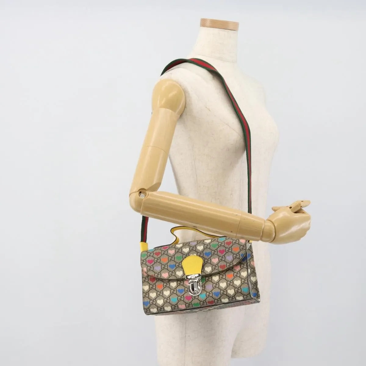 Gucci Children's Top Handle Flap Printed GG Coated Canvas, Beige, Canvas, Handbag